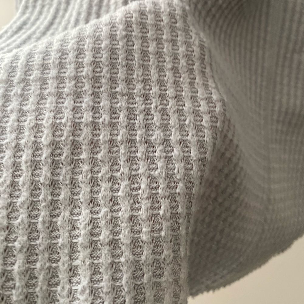 UO Out From Under Jojo Oversized Gray Thermal Button-Front Top Large Boho Comfy - Picture 14 of 16